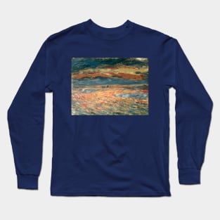 Sunset at Sea by Pierre Renoir Long Sleeve T-Shirt